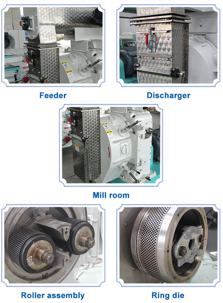 25T/H Feed Press Ring Die Pellet Machine Chicken Pig Pellet Cattle Feed Machine