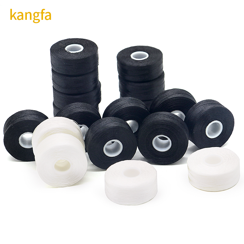 Pattern Dyed Polyester L Type Pre Wound WT60 75d/2 Side Less Bobbin Embroidery Thread