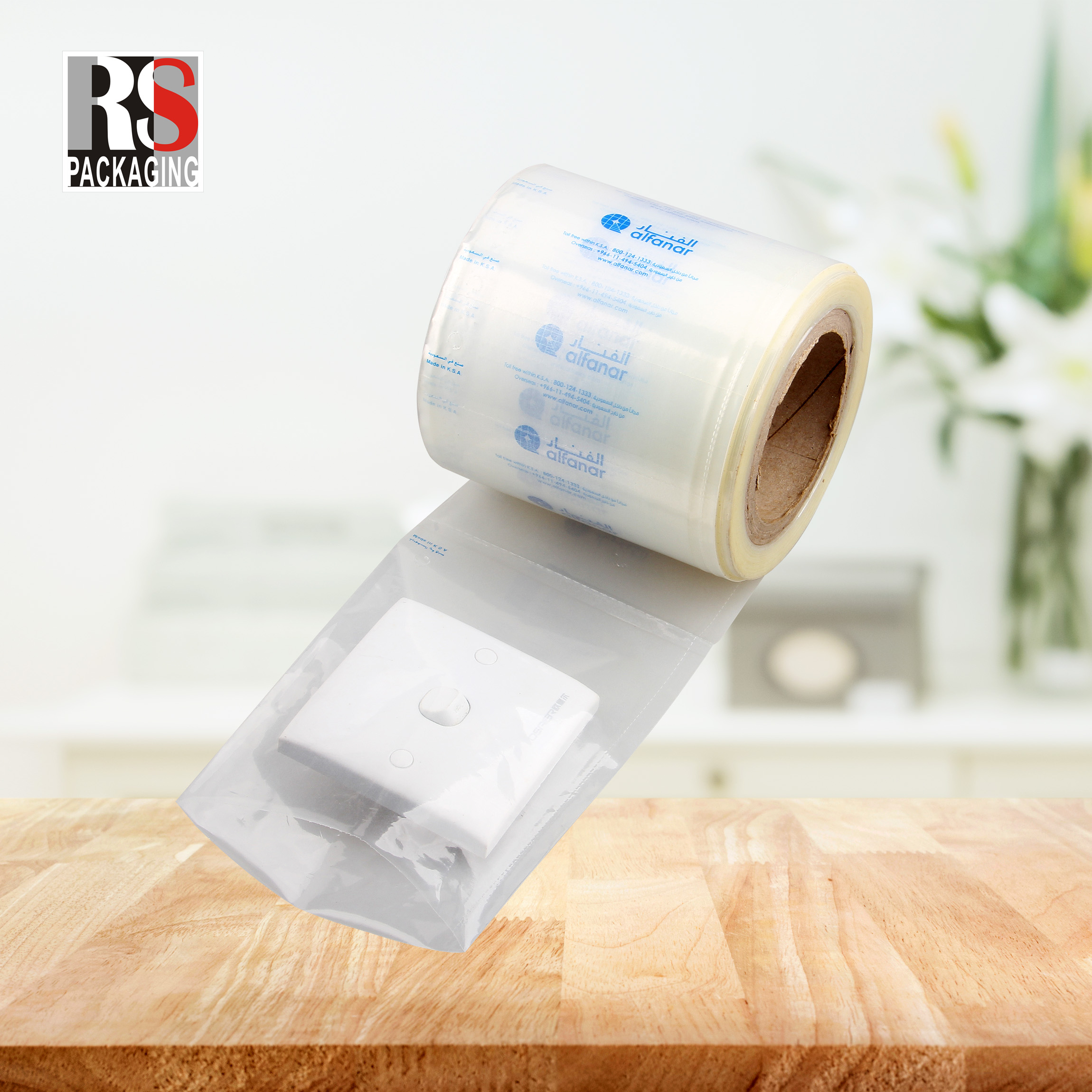 Clear Plastic Pre Opened Poly Bags On A Roll Auto Bag Gravure Printing Custom LOGO