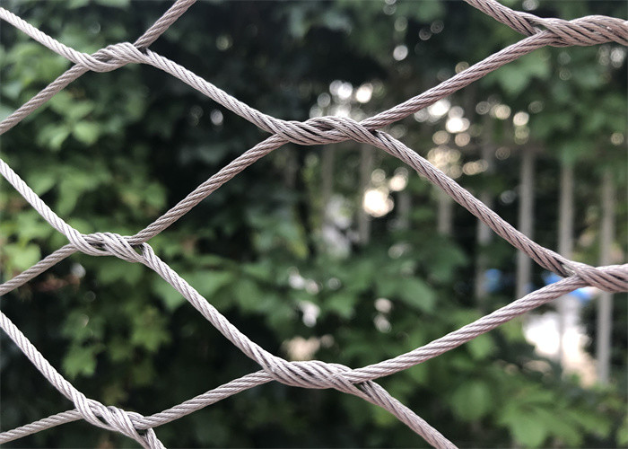 25mm Black Oxide Wire Rope Mesh Inox Webnet For Fence Customized