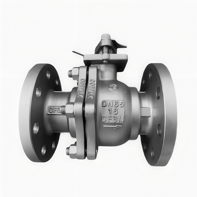 Manual 304L stainless steel ball valve, two-piece soft seal floating ball valve Q41F flange ball valve Manufactures