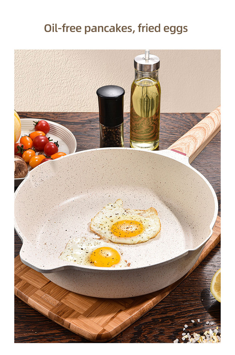 New Arrival Induction Omelet Pans Maifan Stone Coating Aluminum Frypan Non Stick Granite Frying Pan Skillet Pan