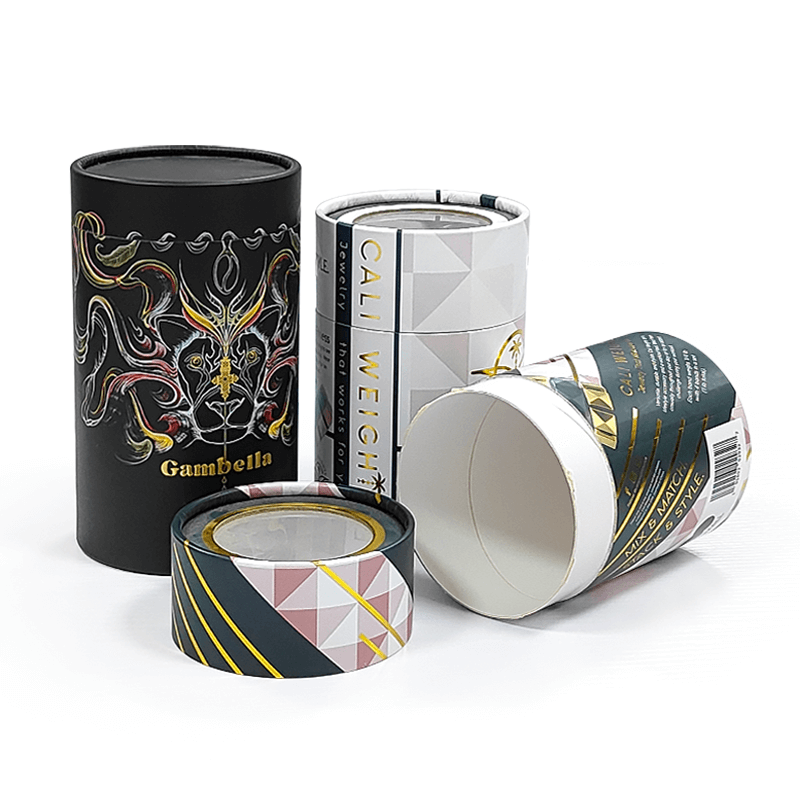 Recycled Paper Mailing Tube Boxes Packaging Custom Round Candle Boxes