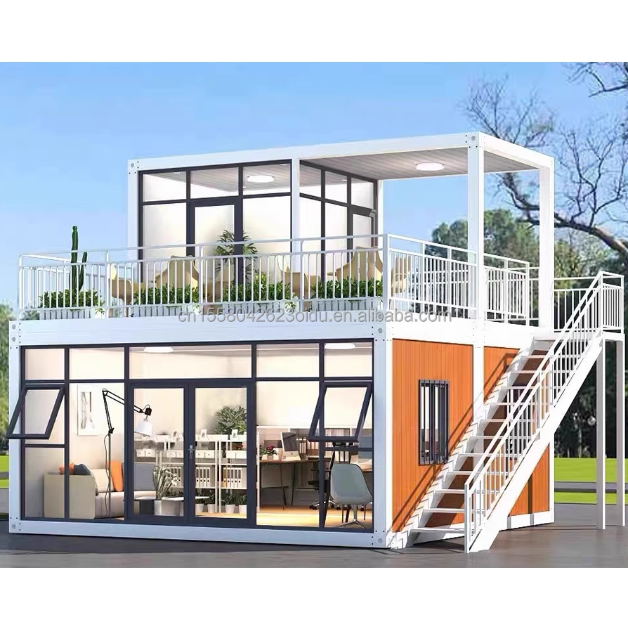 Galvanized Steel Square Tubes Customizable Prefabricated Container for Family Living or Office Combination Solution