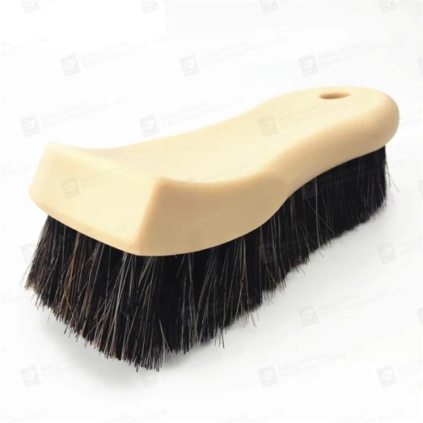 Horse Hair 6x2.5 inch Car Leather Cleaning Brush 110g For Leather Vinyl Fabric