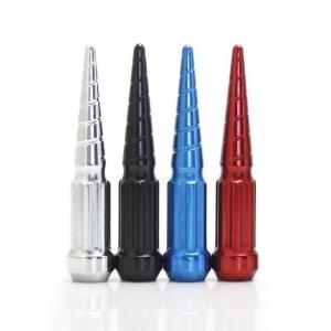 Twisted Spike Wheel Lug Nuts , Conical Seat Lug Nuts With 1 Socket Key