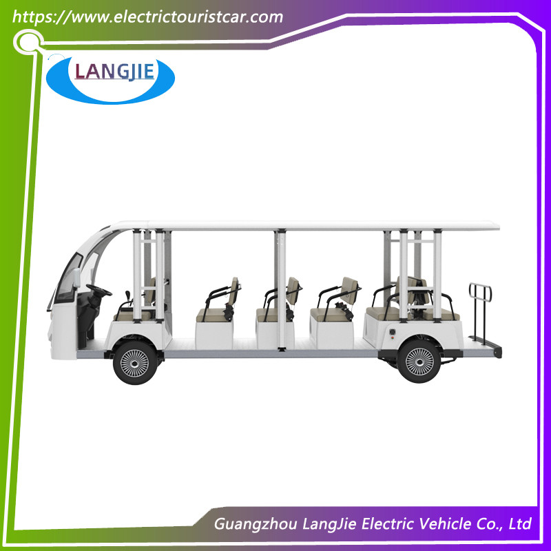 17 Person 72V AC Motor 4 Wheels Electric Tourist Vehicles For City Walking Street
