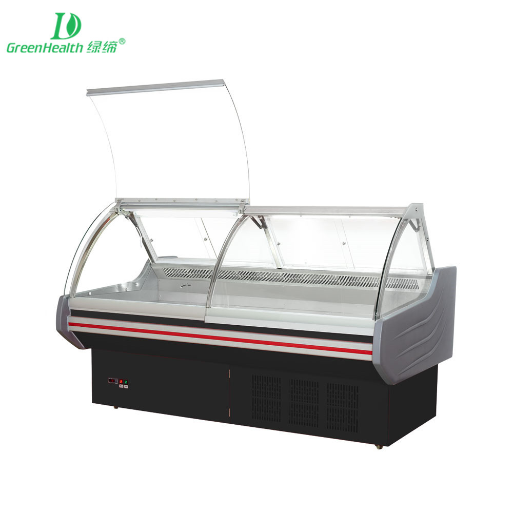 Fan Cooling Large Capacity Deli Cooler Showcase For Chicken , Beef , Dairy