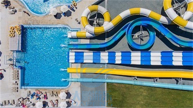 FRP Resort Water Slide Combo Children Adults Big Pool Water Slides RoHS Approved
