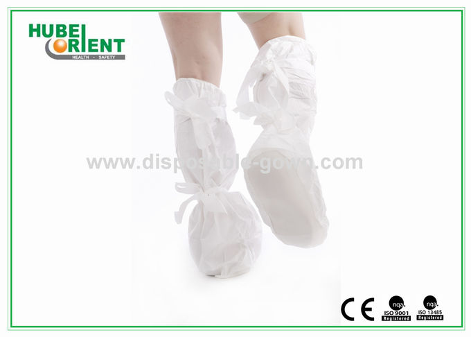 PP Coated CPE Disposable Boot Cover With Non Slip PVC Sole Disposable Use Boot Cover
