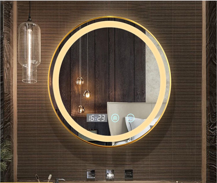 Bathroom mirror lamp circular smart make-up mirror light hotel led anti-fog waterproof sink toilet