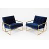 Buy cheap Event button tufted wooden velvet fabric stainless steel single wedding chair from wholesalers