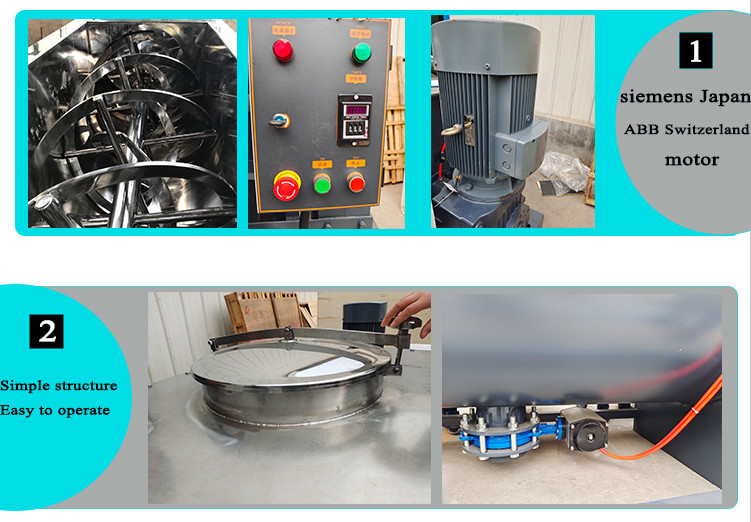 200 - 5000L Compound Fertilizer Ribbon Blender Machine Adjustable Mixing Time