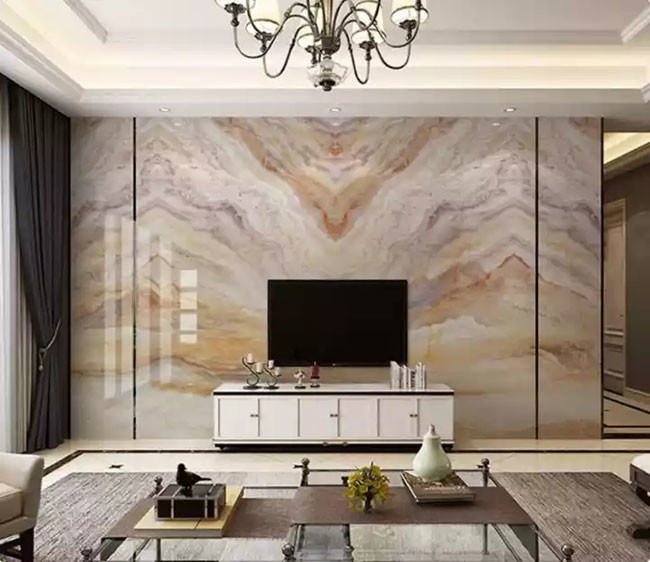 High Glossy Waterproof PVC Marble Sheet Decorative UV Wall Panels