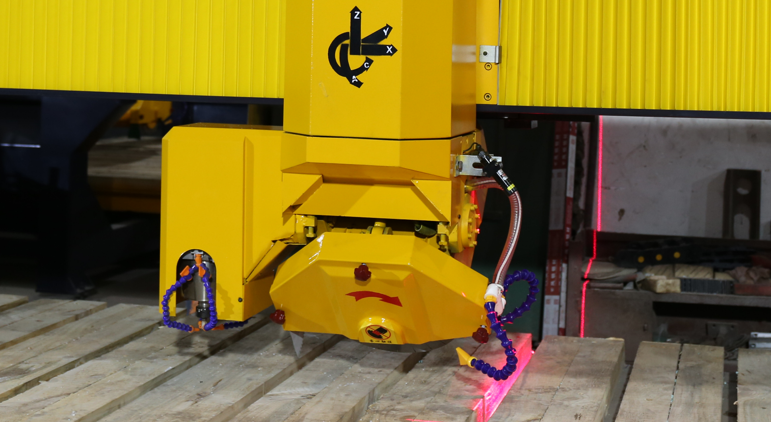 Extra Spindle PLC 4 Axis Stone Bridge Cutting Machine for Countertop Fabrication
