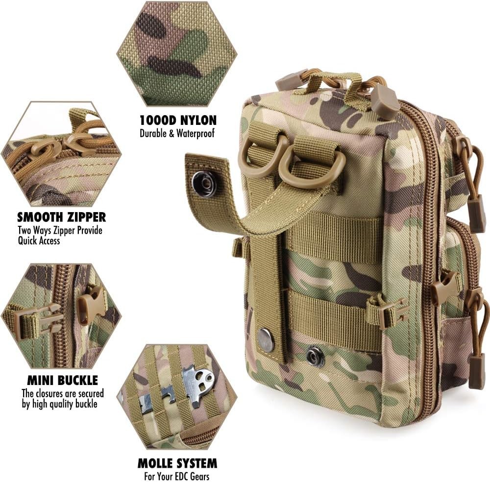 Tactical Molle Utility Pouch, Tool Pouch Tactical Phone Pouches Mini Waist Pouches Medical EDC IFAK Pack Mini Design
