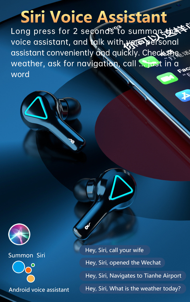 50mAh Bluetooth Earphones For Working Out Lightweight 2.5oz