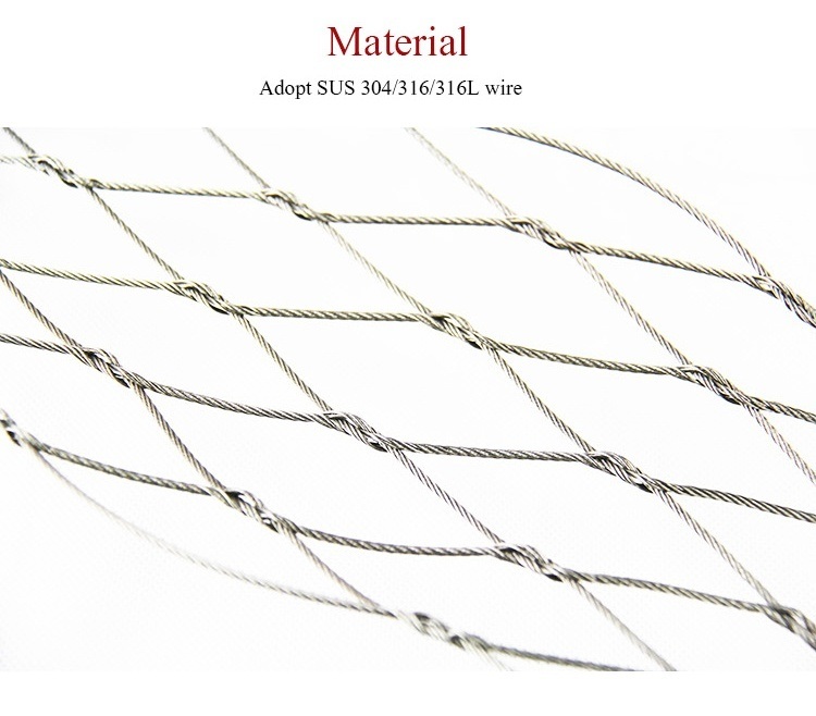 304 316 Stainless Steel Rope Safety Wire Mesh