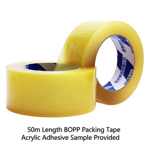 Quality 50m Length BOPP Packing Tape with Acrylic Adhesive Sample Provided for sale