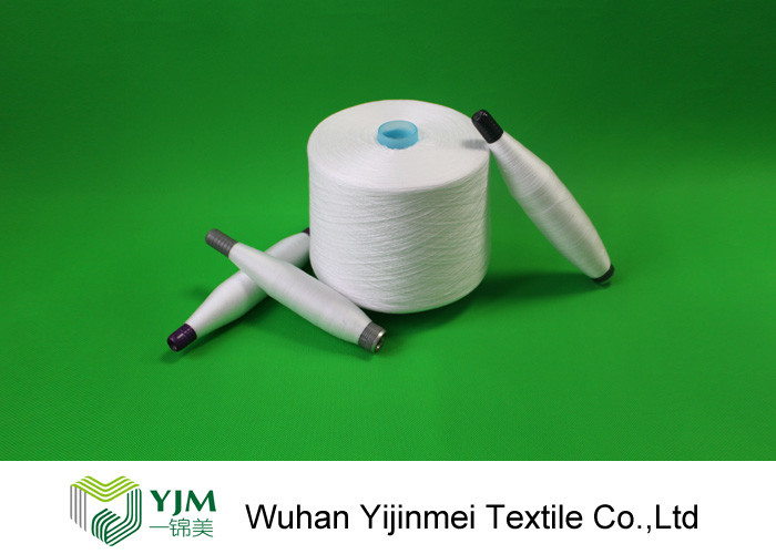 Paper Or Plastic Core Bright Polyester Spun Yarn For Sewing / High Strength