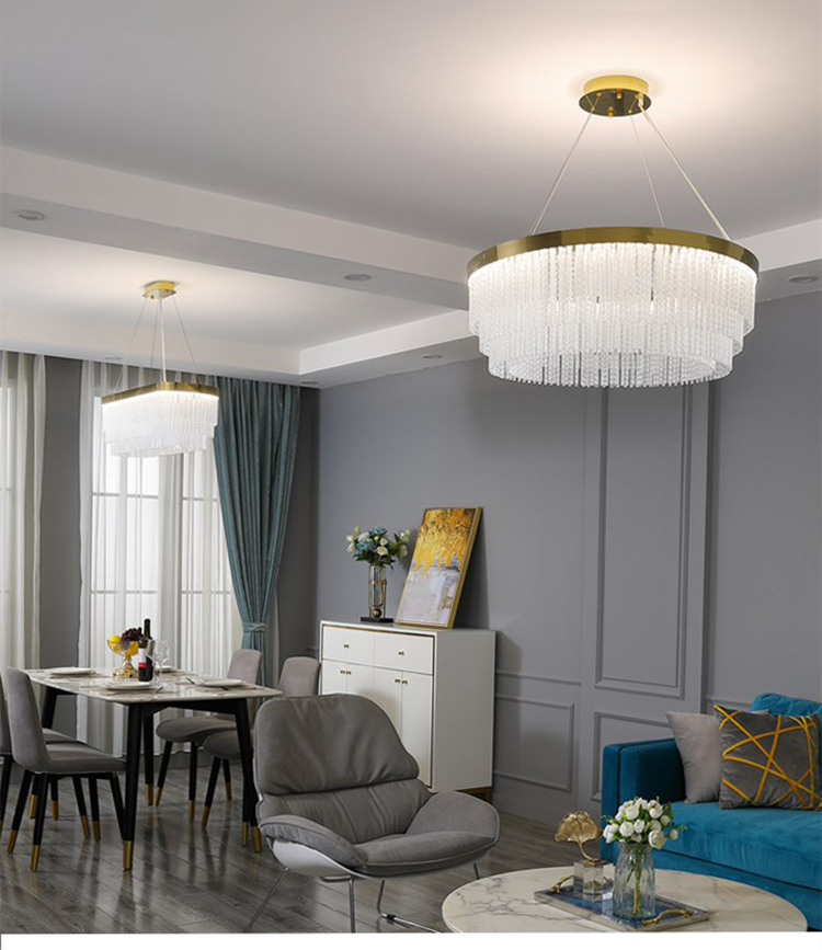 Luxury Gold Chandelier For Living Dining Room Led Glass Lighting mid century modern chandelier(WH-CY-198)