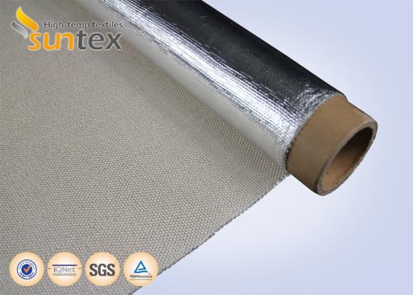 Silver Heat Reflective Aluminum Fiberglass Cloth For Flexible Hose Fabricating