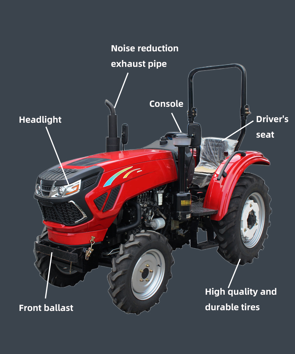 Agriculture Machinery Micro Mini 4x4 Tractors 2700 KG With EPA Certificate