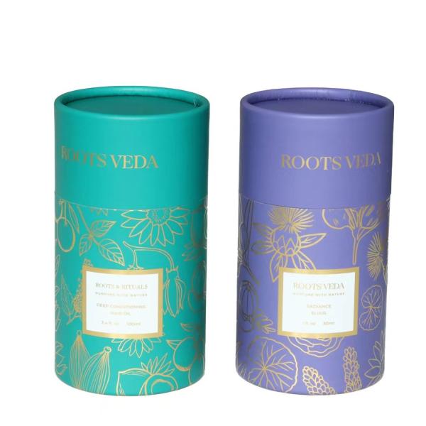 cylinder Glass paper Jar Box Paper Tube Candle Packaging For Customized Logo