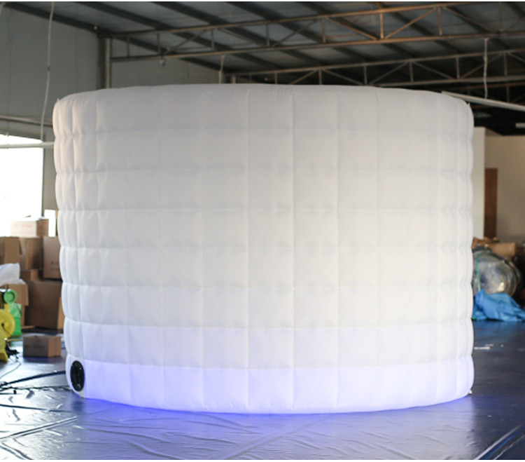 PVC Tarpualin Inflatable Selfie Booth Circular Vogue Pop Up Inflatable Led Booth