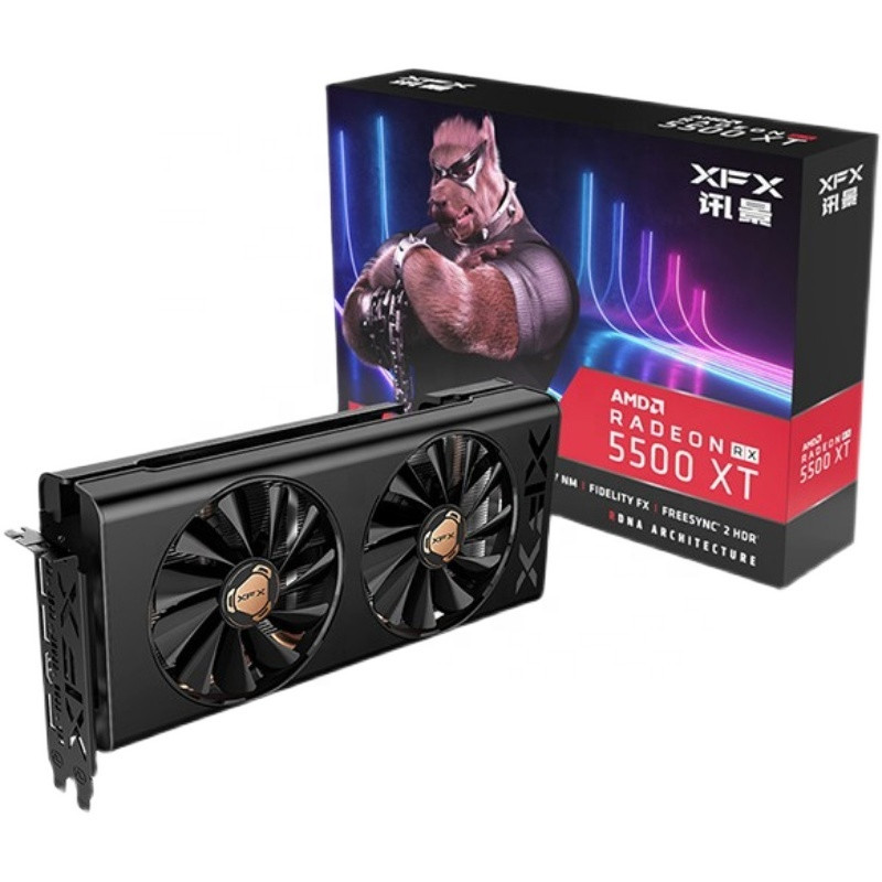 New Fast delivery gpu radeon XFX RX5500xt best-selling graphics cards rx5500xt 8g gaming graphics cards