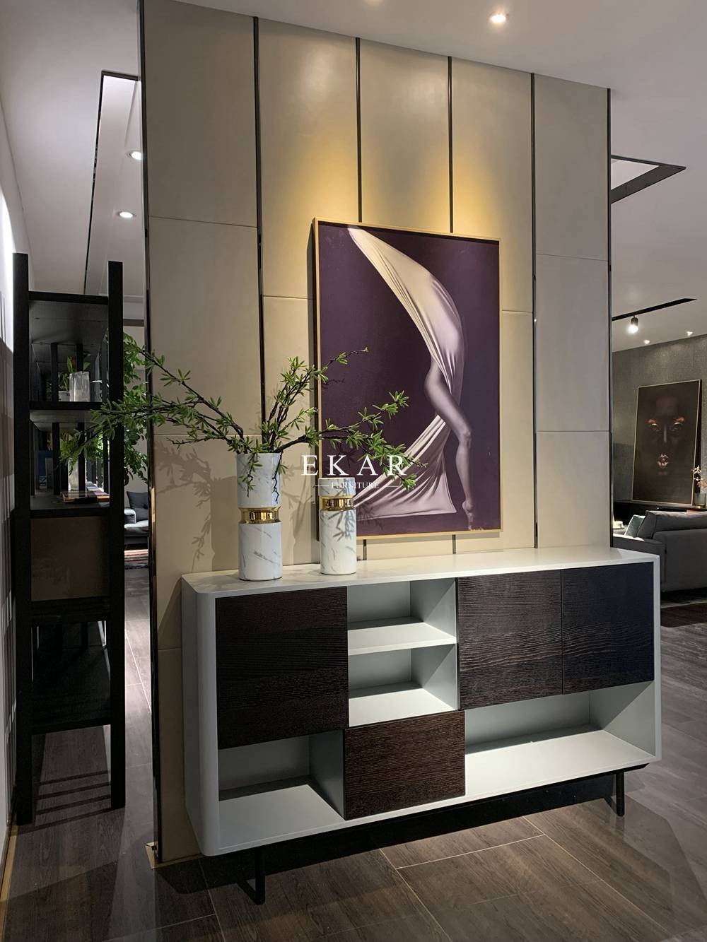 Italian Design Dining Room Metal Legs Sideboard