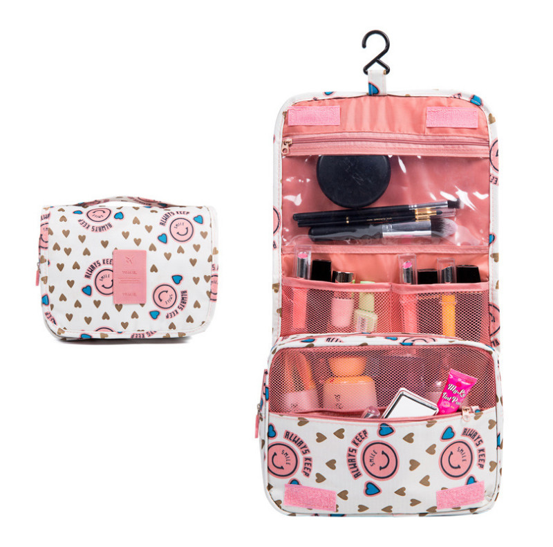 Custom Waterproof Folding Large Capacity Toiletry Hanging Makeup Bag