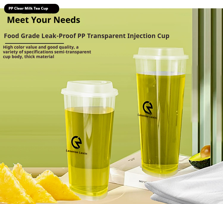 Fashion New Triangle Shaped Disposable Clear 500ml 700ml PP Cold Drink Bubble Milk Tea Boba Disposable Plastic Cups with Logo