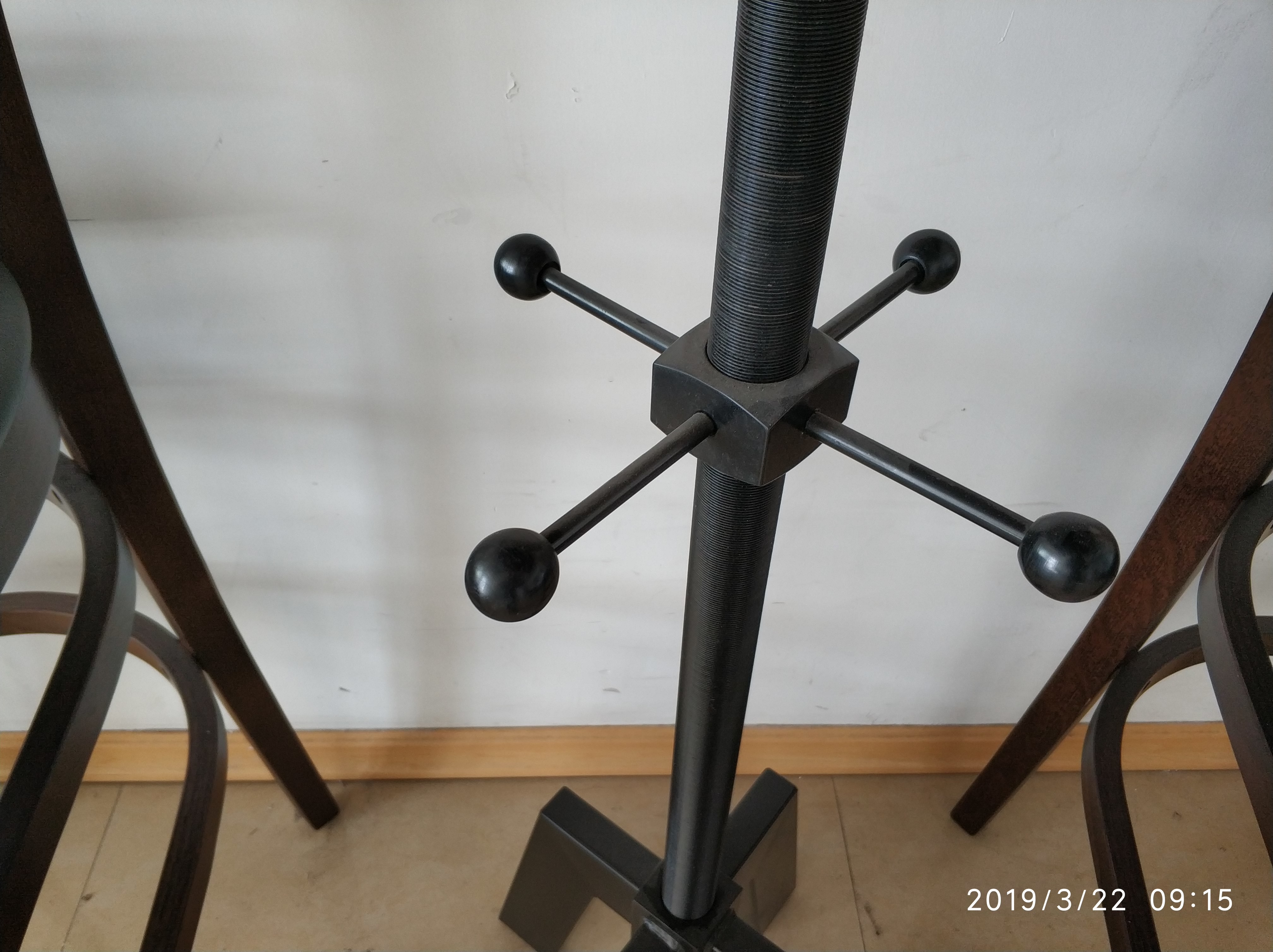 Mild Steel Bistro Table Base Height Adjustable Black Colour For Bar Table