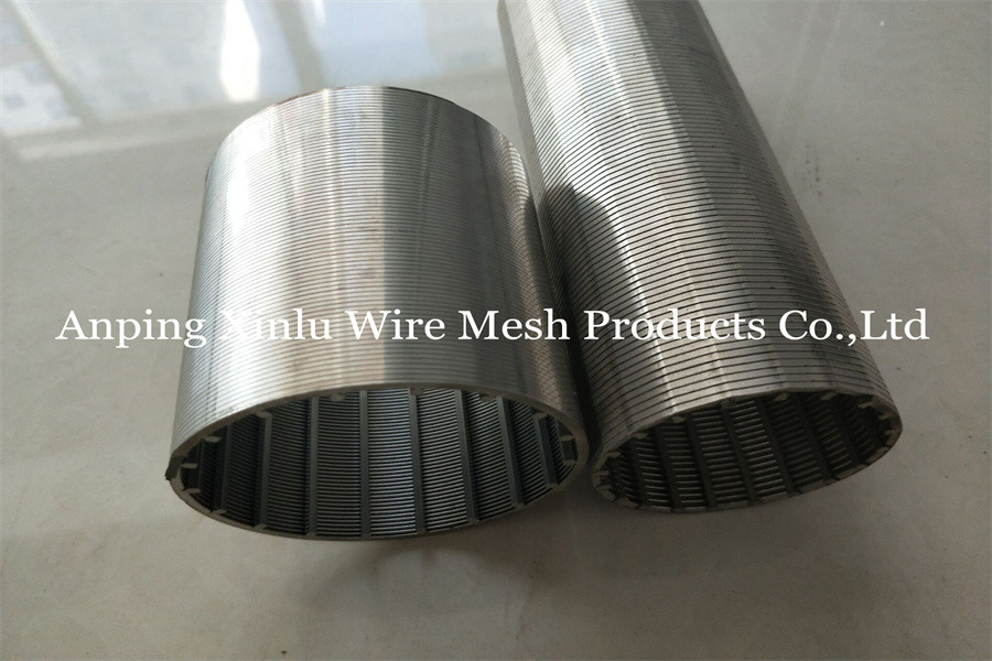 DN200 Filter Slot 35-100 Mesh Johnson Type Vee Wire Screen Pipe