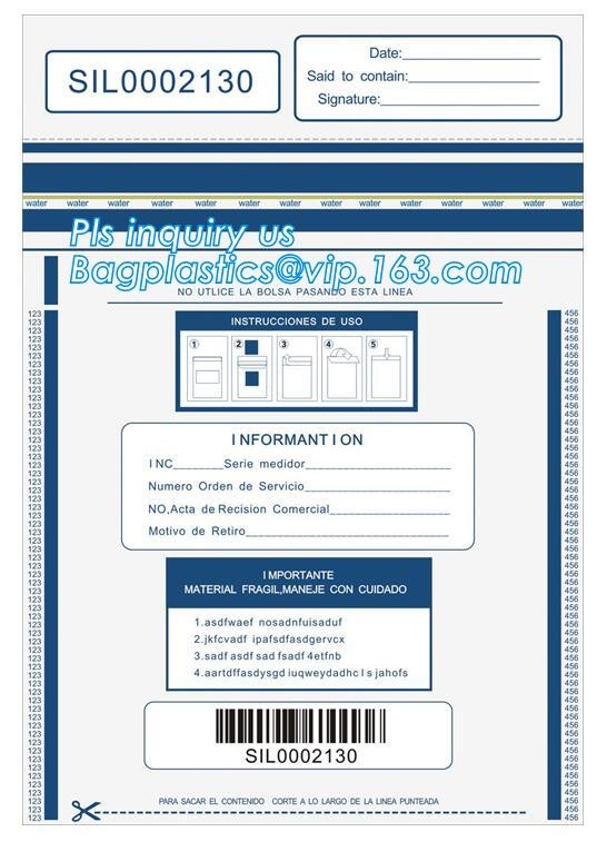 Document safe tamper proof bank deposit bag, Steb Plastic Money Pe Bank Deposit Coin Security Pouch Bags With Seal For C
