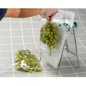 Fresh vegetable Grape Cherries transparent plastic Packaging Bag, Slider Zipper