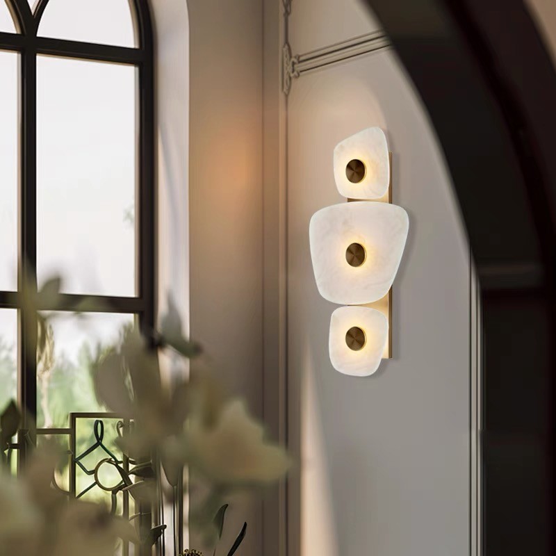 Marble led round and long and DIY wall lamp for project