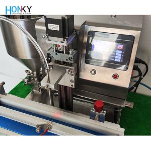 Desktop Conveyor Type Cream Paste Bottle Filling Machine With Q-R Pistom Pump