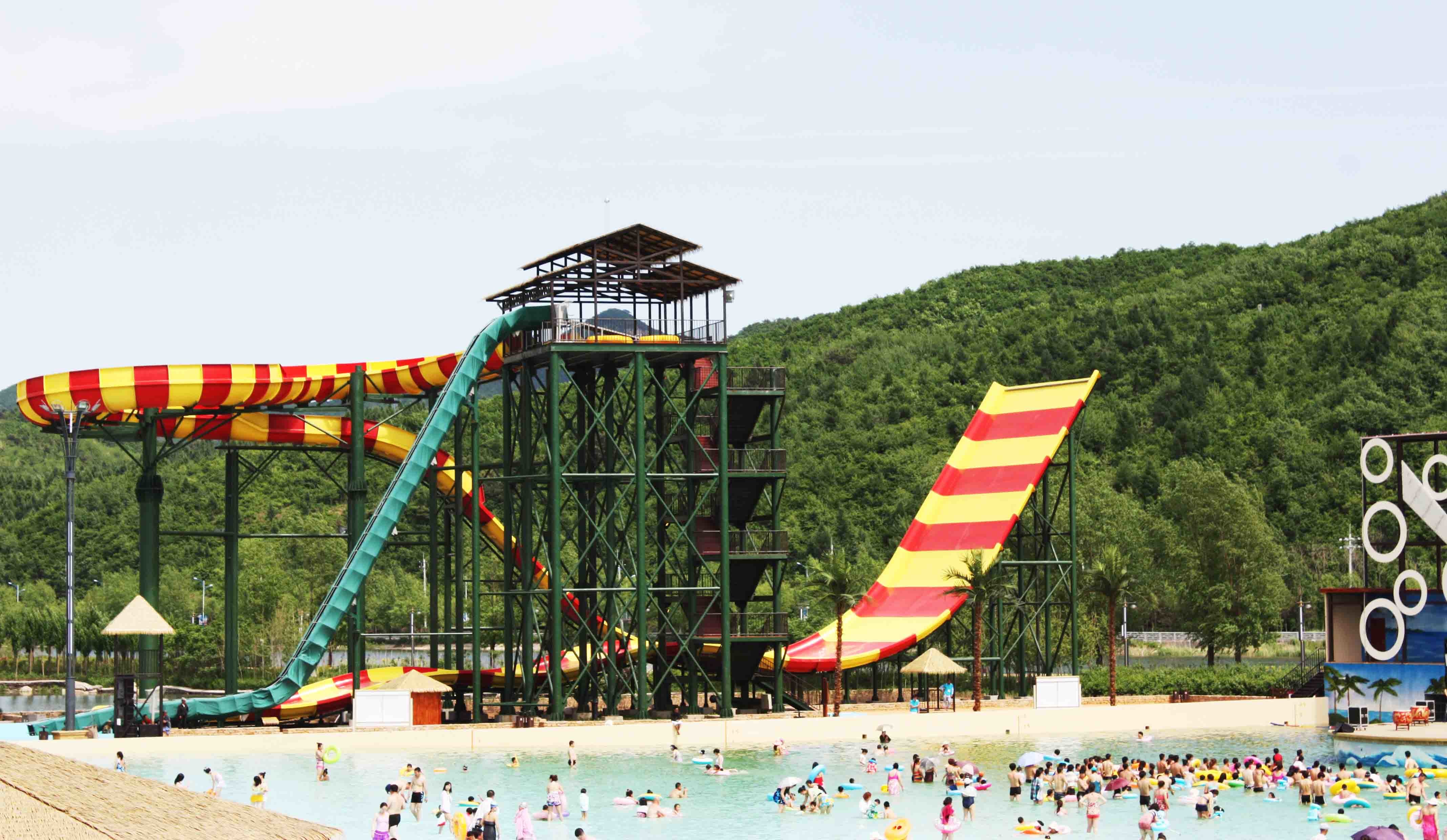 Gaint Amusement Park Slide with 13.8m high platform / Water flow 400m3/h