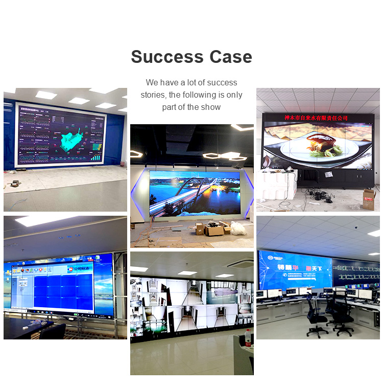 3.5mm LCD TV Creative Video Wall 550cd/M2 55 Inch For Meeting