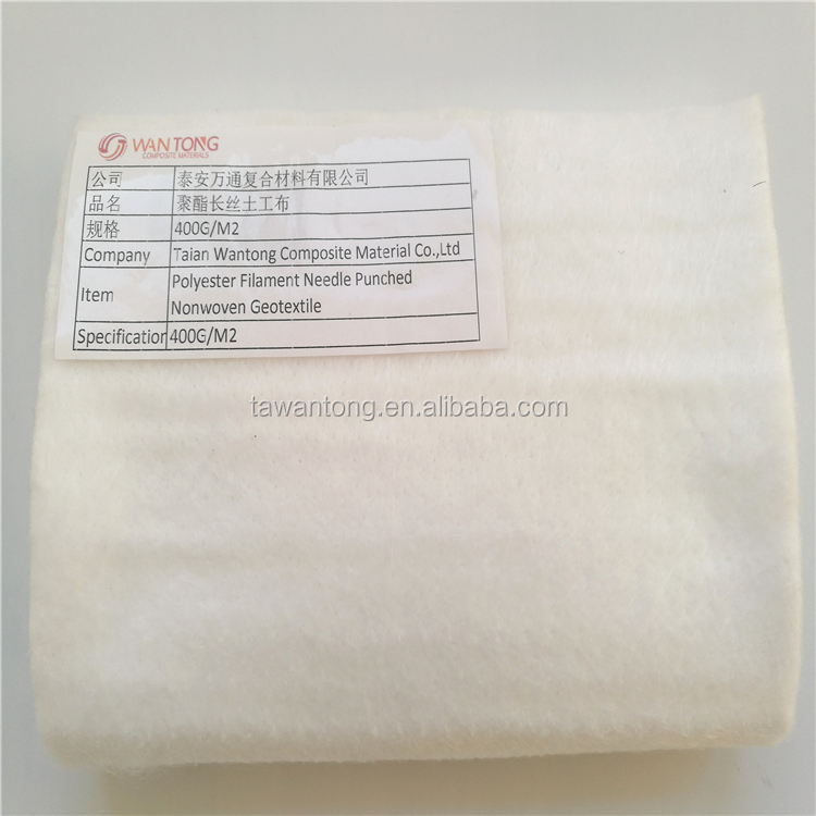 Contemporary Design Black Polyester Staple Fiber Needle Punched Nonwoven Geotextile 400gsm