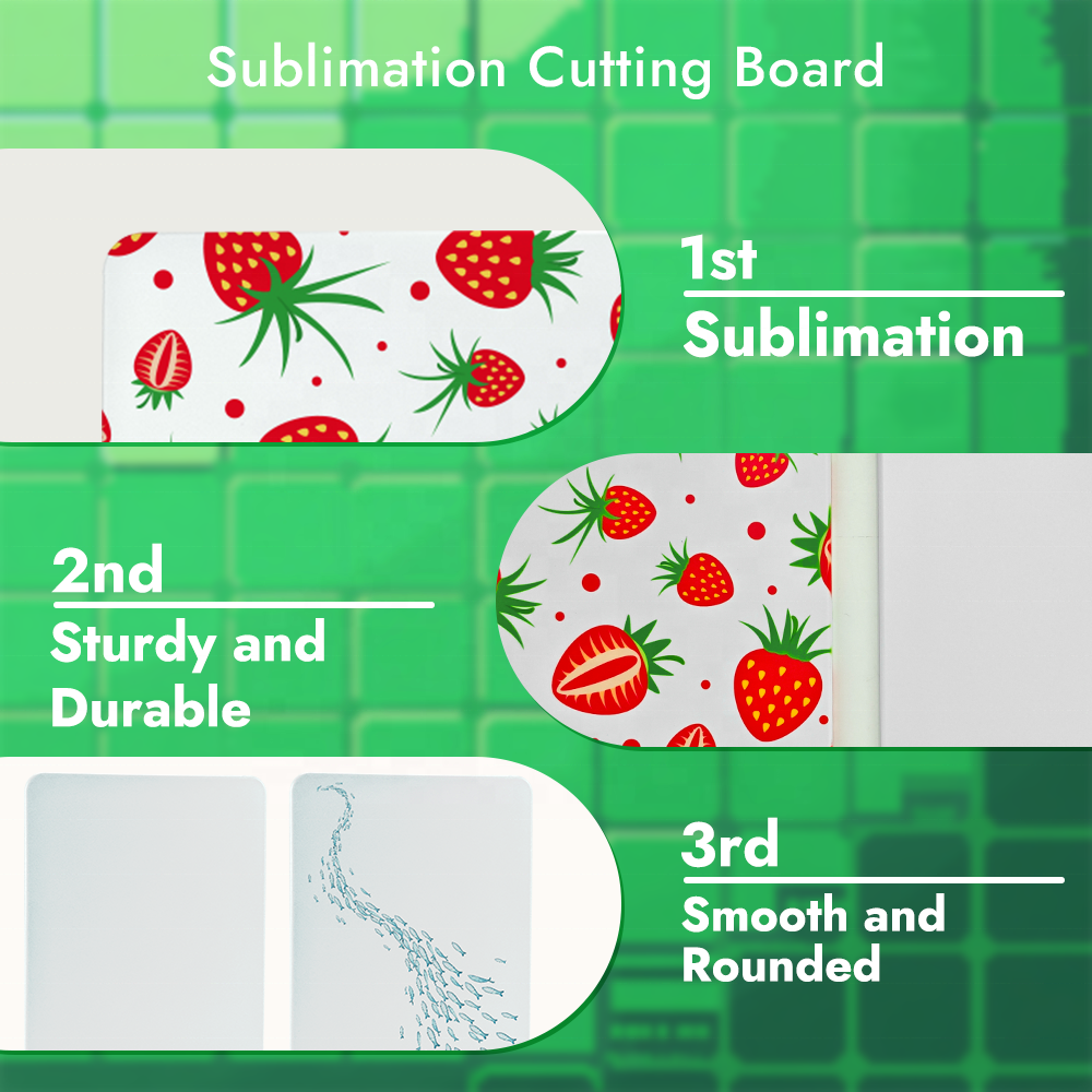 10*8 Inch Plastic PBT Blank Sublimation Cutting Board Custom Rectangle