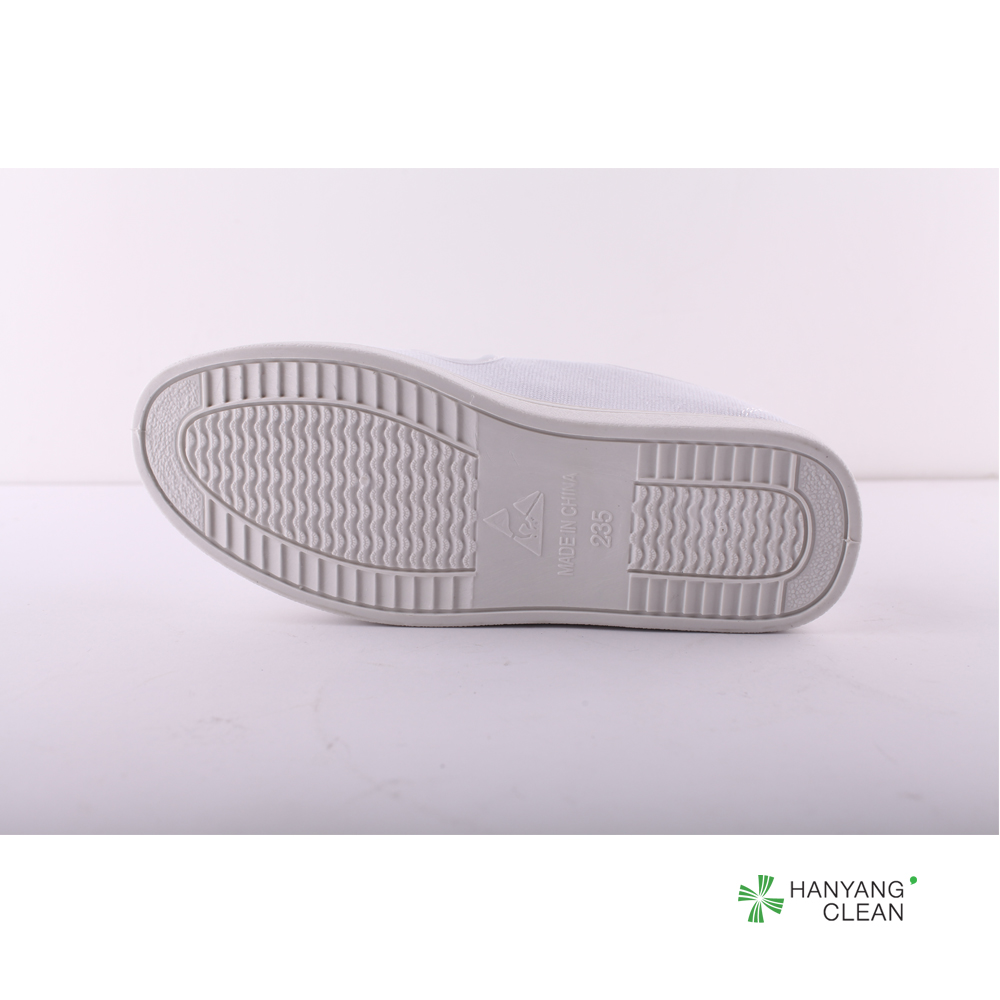 Cleanroom Gender Anti Static Shoes With Four Hole And Canvas Upper