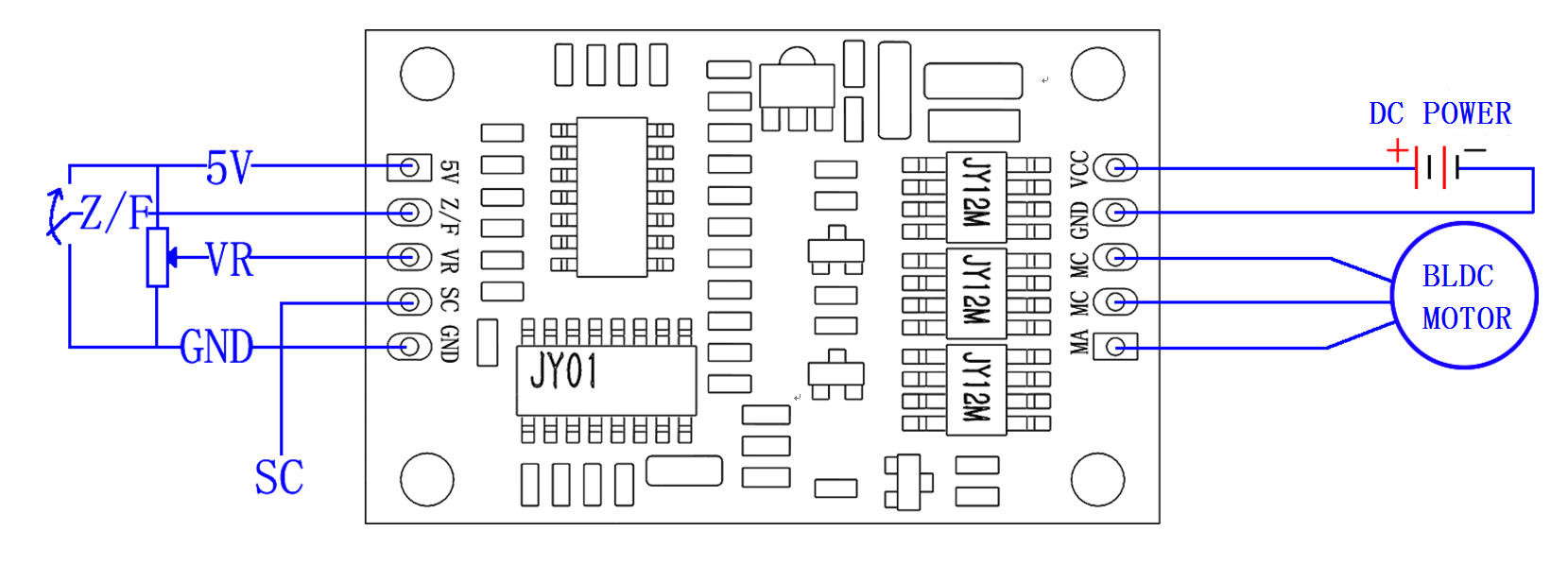 JYQD-V6.7 3A Current 12V Motor Driver Board Motor Controller PWM Control For Sensorless BLDC Motor