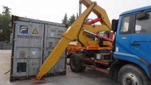 China TITAN side loader forklift load and off-load a 40 foot container side load box loader trailer on sale