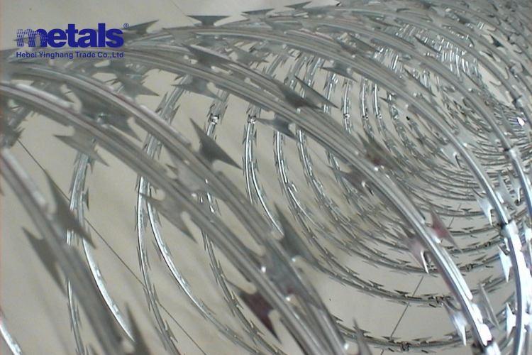 2.5mm Heavy Duty Razor Blade Concertina Barbed Wire 10m