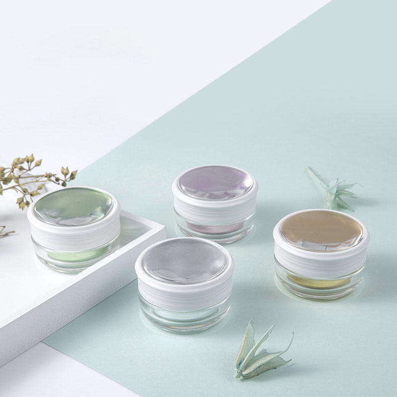 30G Empty Acrylic Plastic Round Jars Skin Care Luxury Eye Cream With Screw Lid