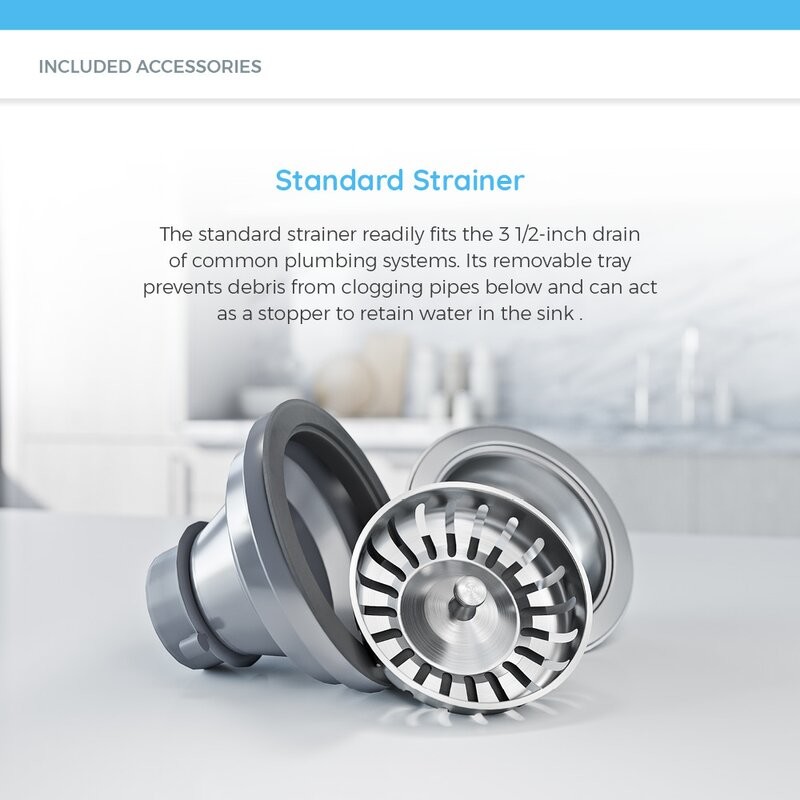 PSON Semi Stainless Steel Standard Sink Strainer For Single Bowl
