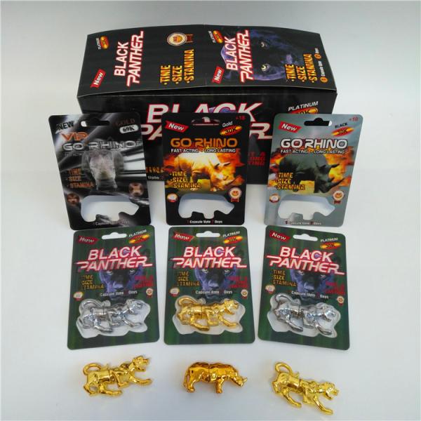 Rhino Figure Blister Container 3D Folding Cards Male Ehancement Rhino Pill
